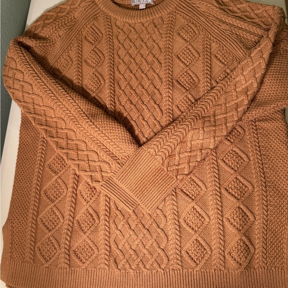 J. Crew Women’s  Cable Knit Sweater - Tan